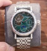 Faux Patek Philippe Complications Tattoo Stainless steel Green Dial Watches 42mm